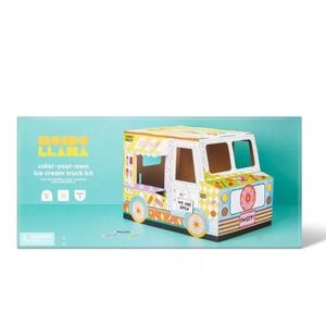 Color-Your-Own Ice Cream Truck Art Kit Mondo Llama Correlated Panels NO Markers